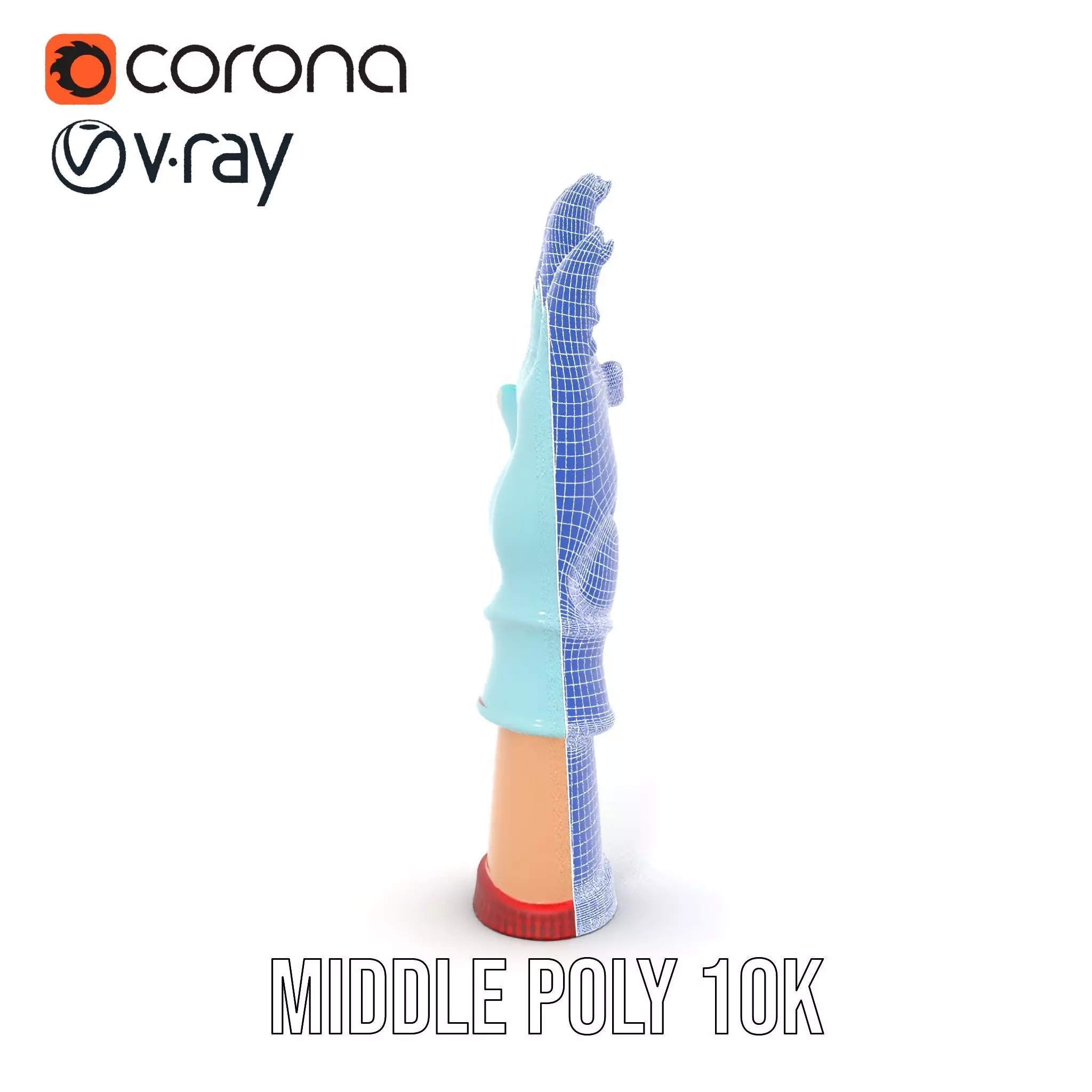 Playful Cartoon Glove Model Pack Low-poly 3D model_29