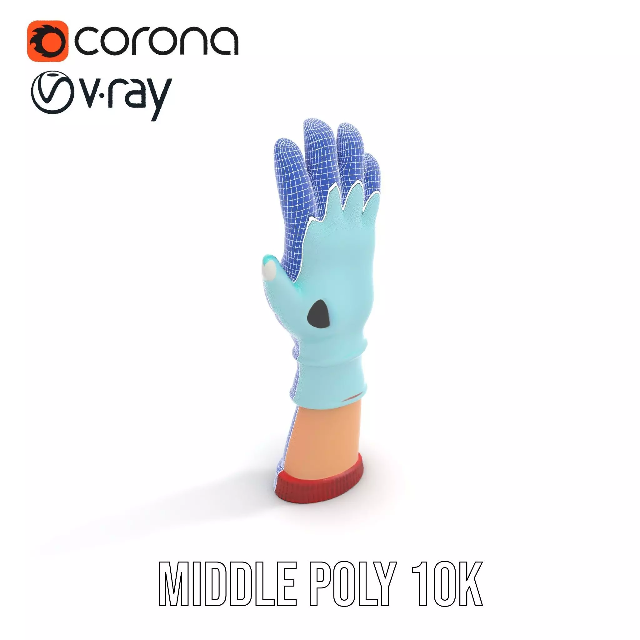 Playful Cartoon Glove Model Pack Low-poly 3D model_13