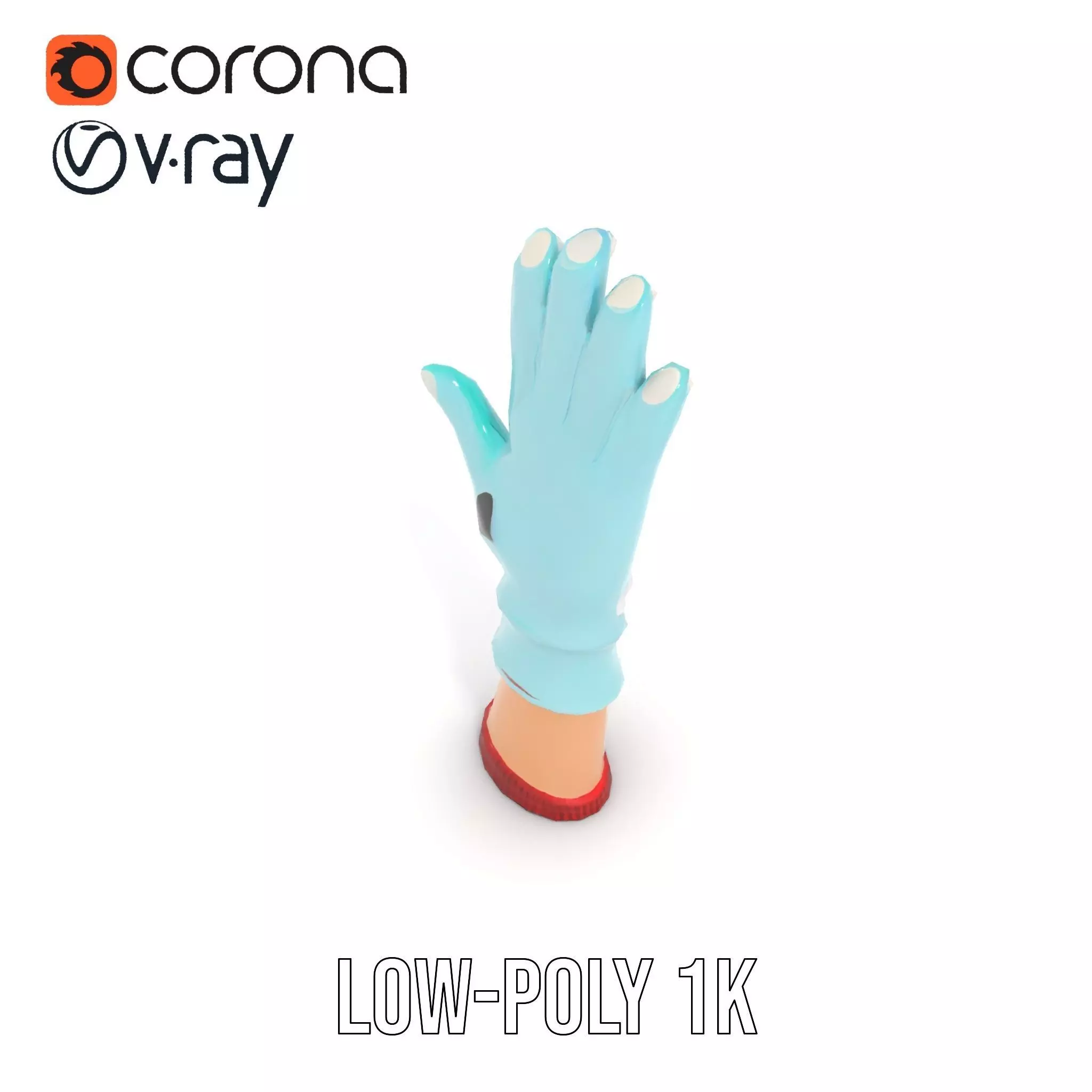 Playful Cartoon Glove Model Pack Low-poly 3D model_25