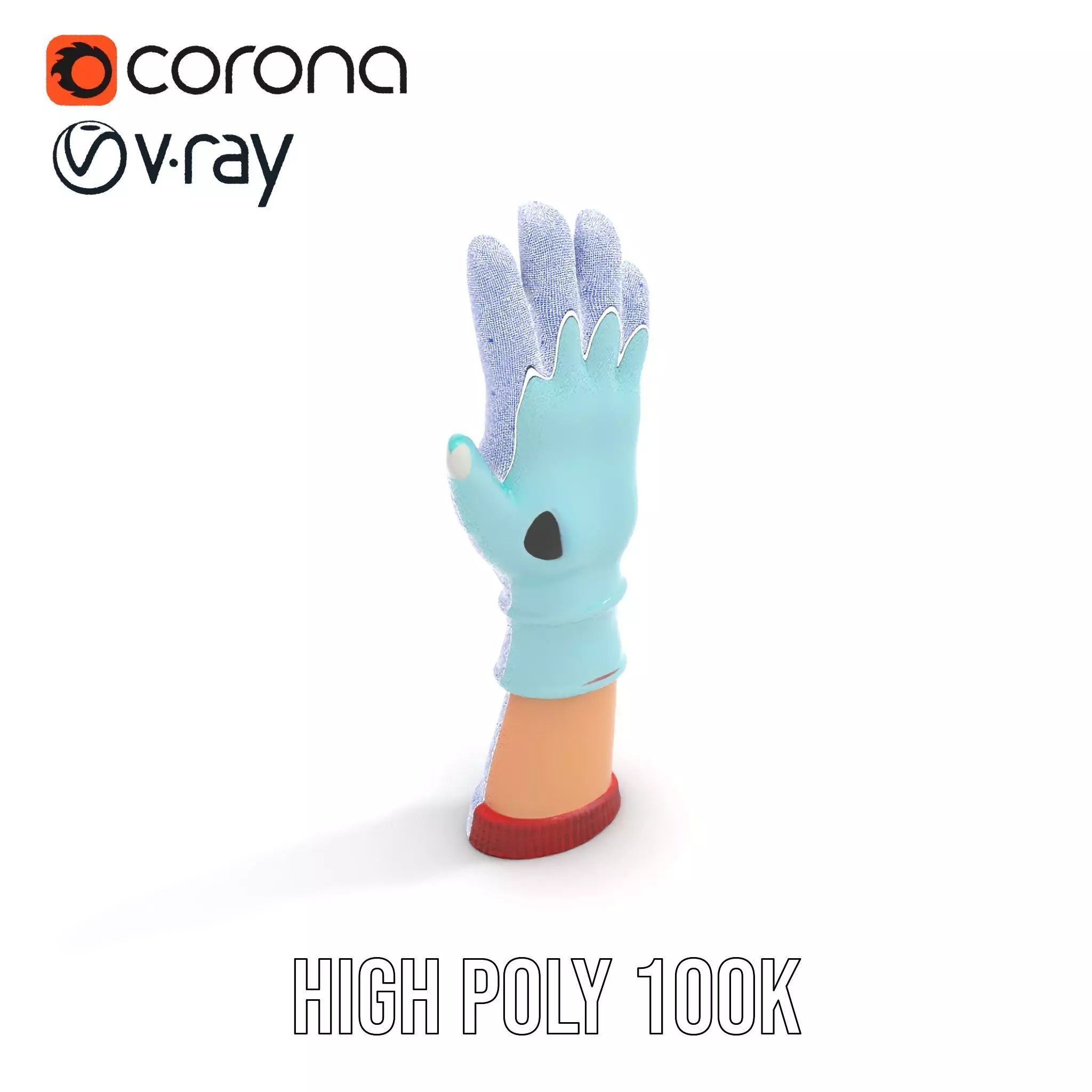 Playful Cartoon Glove Model Pack Low-poly 3D model_31