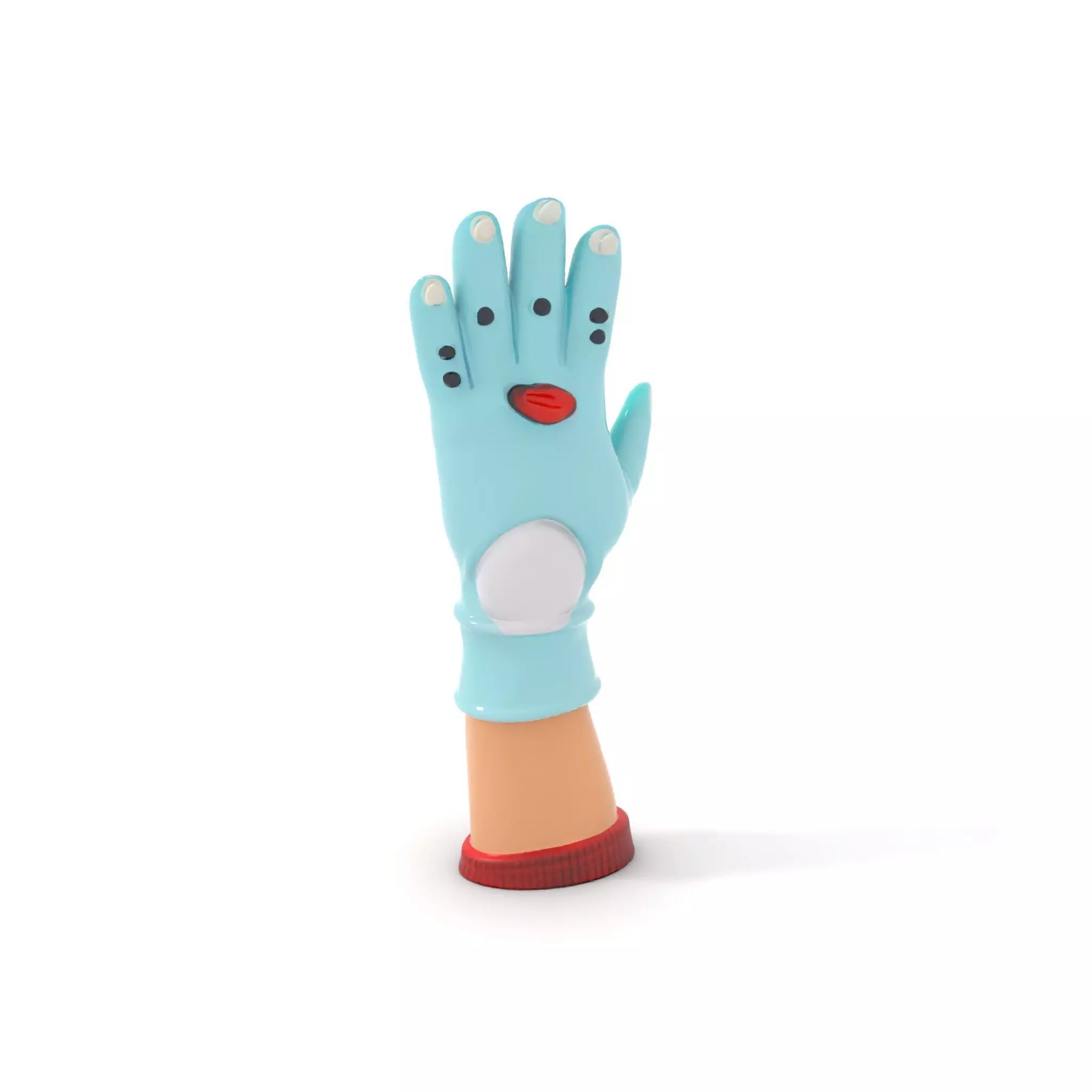 Playful Cartoon Glove Model Pack Low-poly 3D model_0