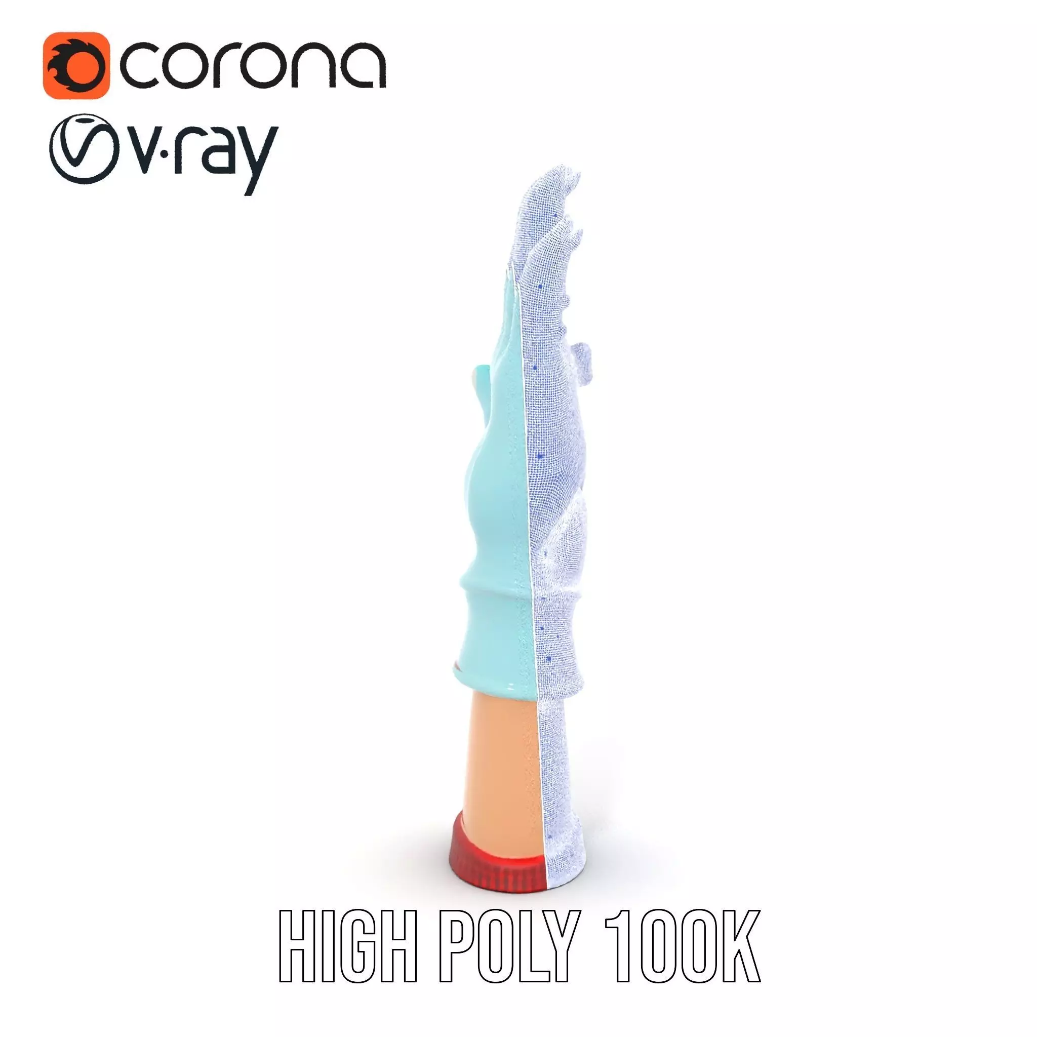 Playful Cartoon Glove Model Pack Low-poly 3D model_33