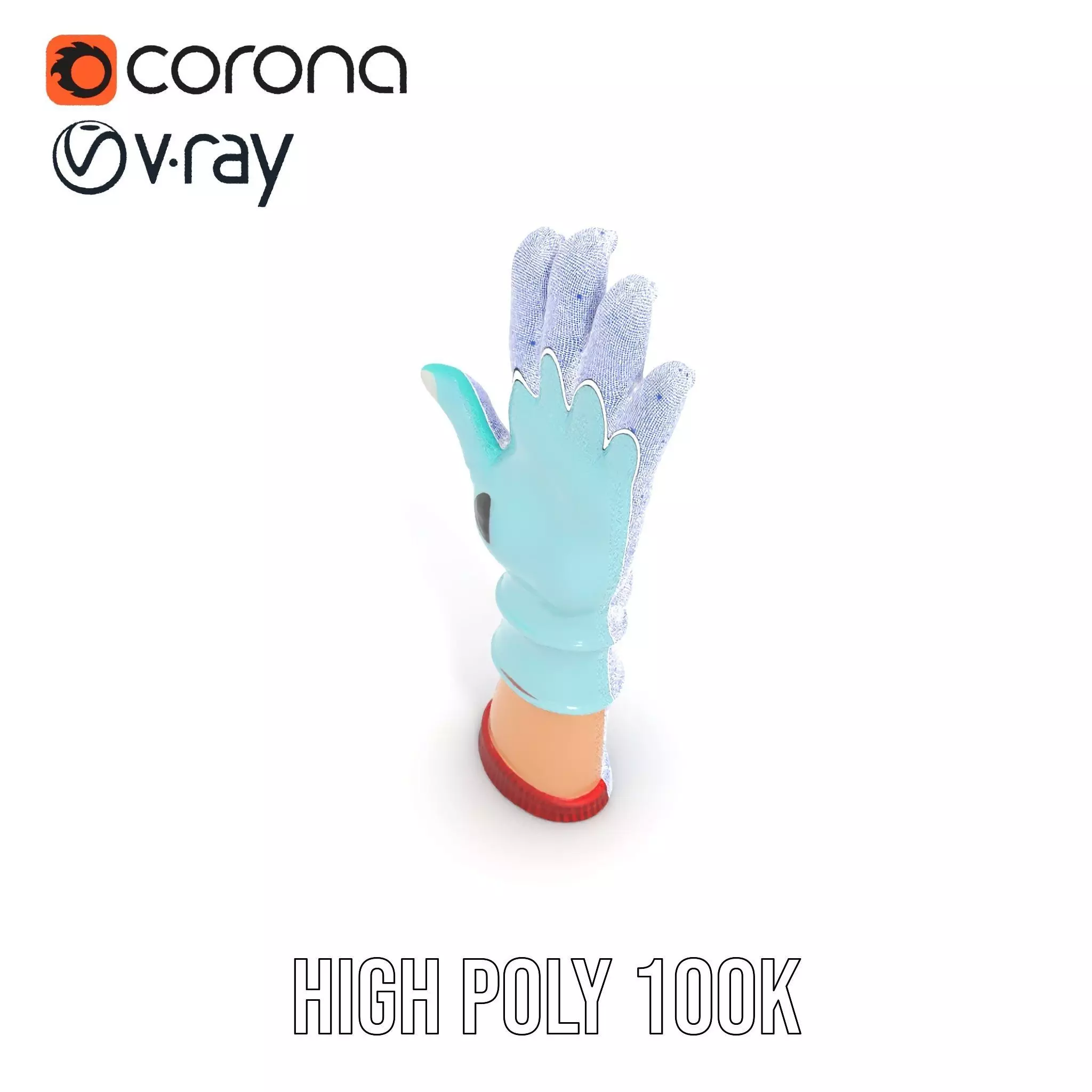 Playful Cartoon Glove Model Pack Low-poly 3D model_34