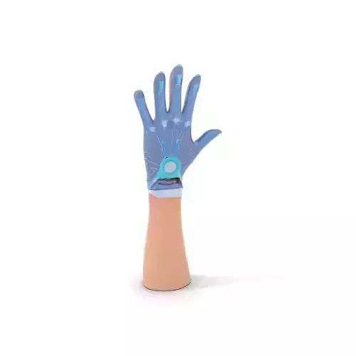 Futuristic Glove model pack with glowing interface Low-poly 3D model