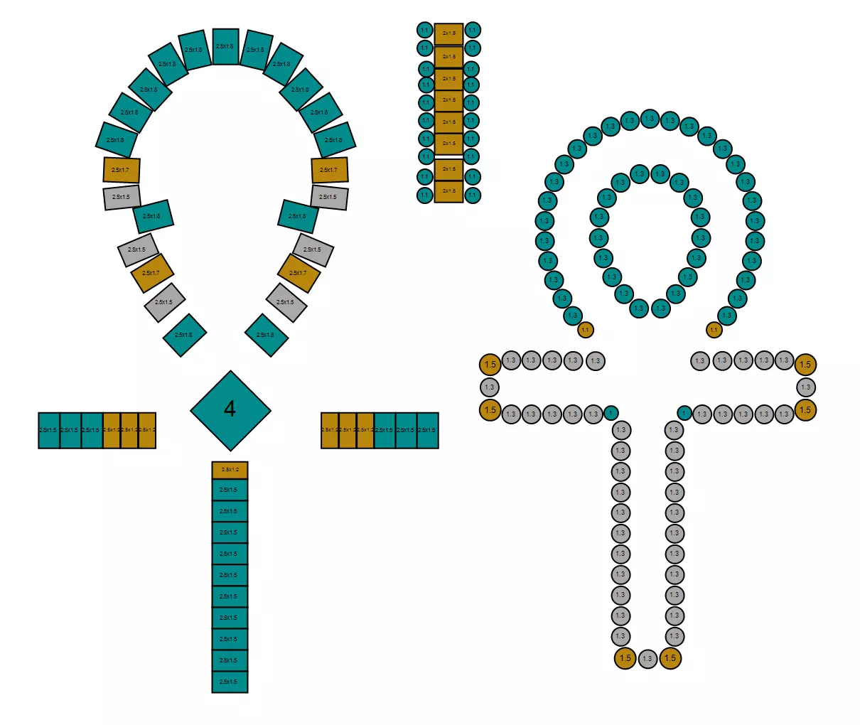 Custom Ankh Cross Pendant - Ankh Diamond Necklace 3D print model_16