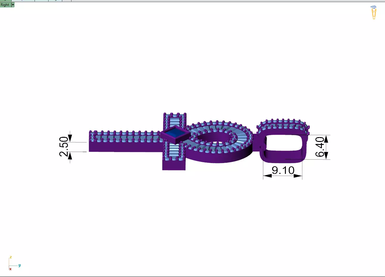 Custom Ankh Cross Pendant - Ankh Diamond Necklace 3D print model_8