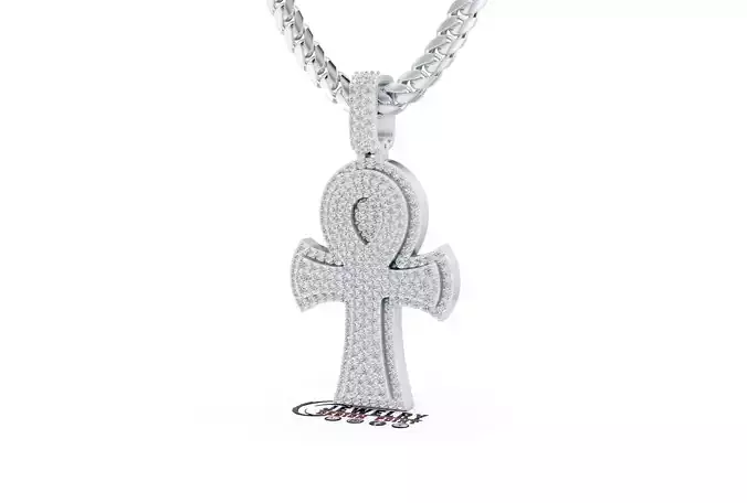 Custom Ankh Cross Pendant - Ankh Diamond Necklace
