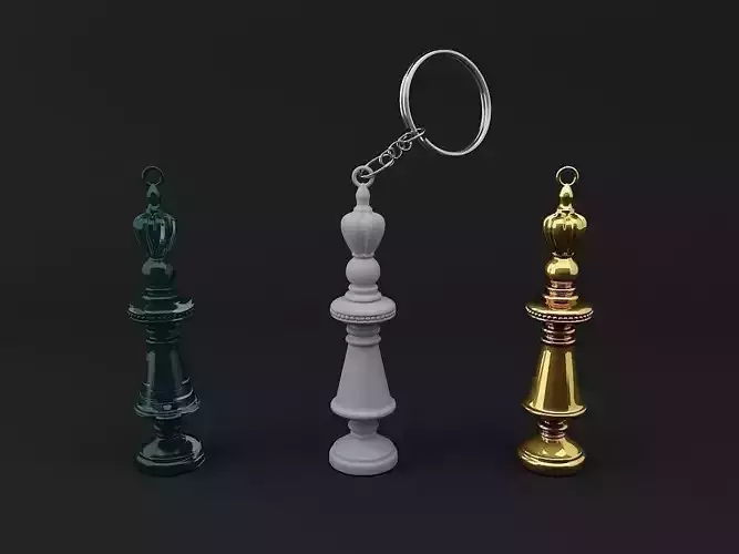Chess Queen Keychain Model 3D print model