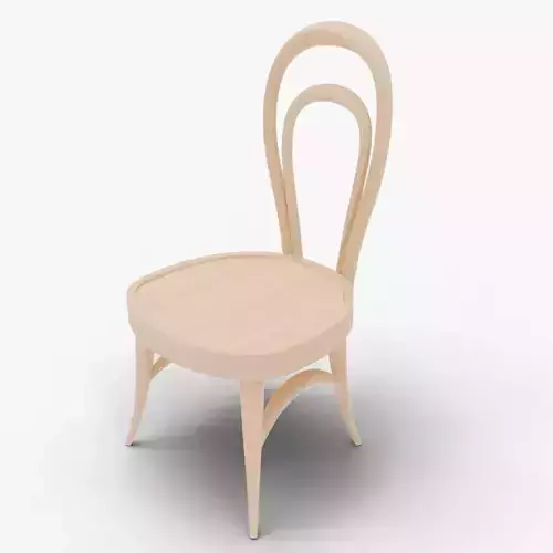 Elegant Bentwood Wooden Chair -  Realistic Model 3D model