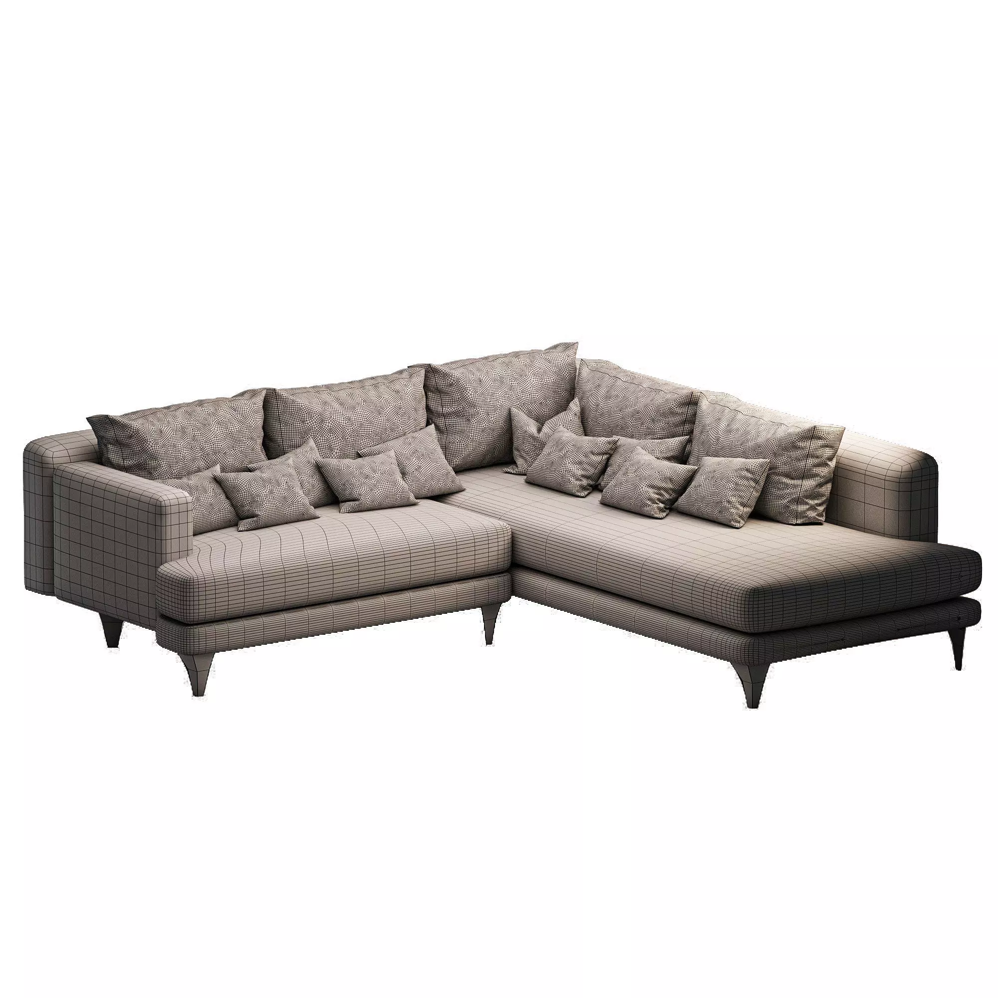 Andes 2-Piece Bumper Chaise 3D model_3