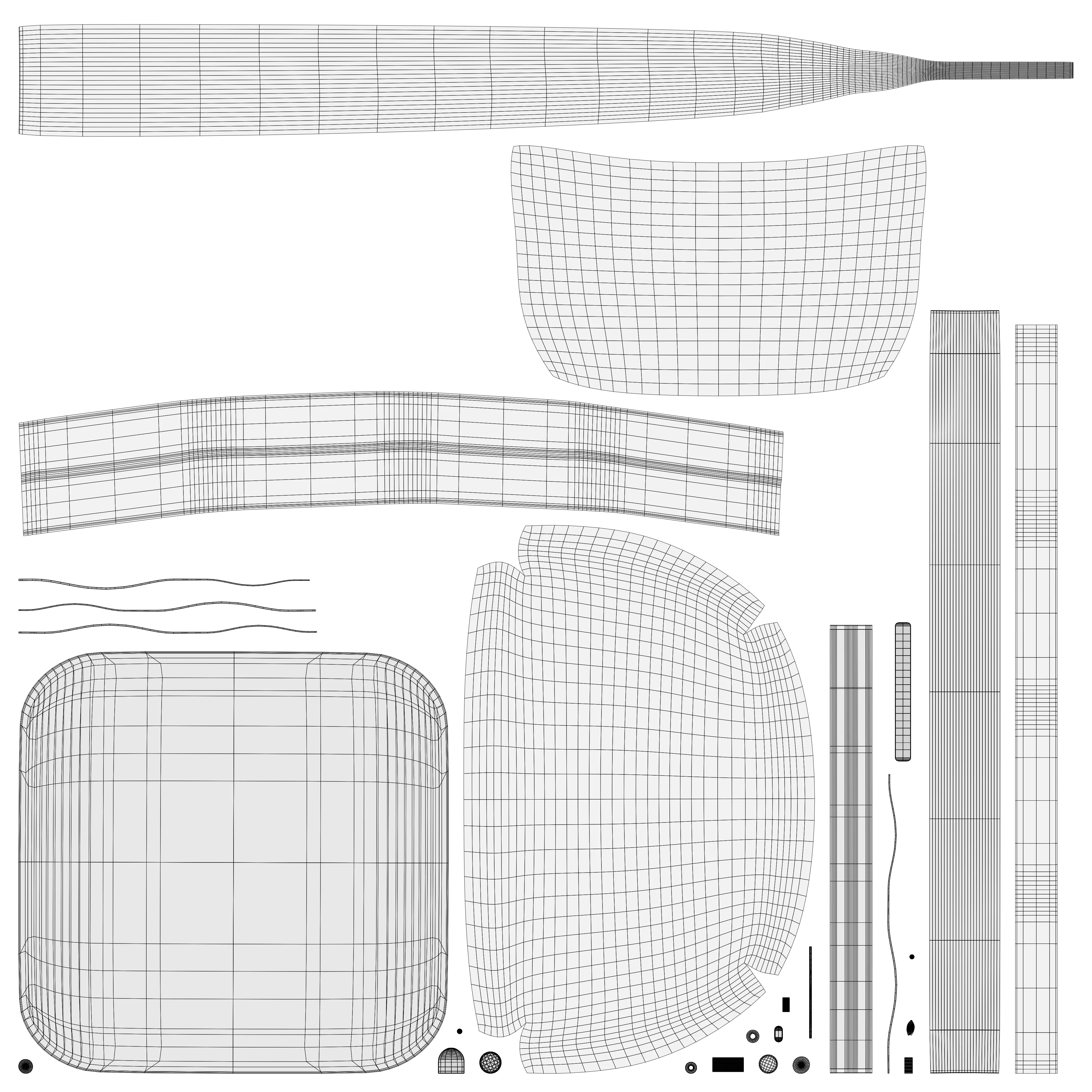 Realistic Folding Chair 3D Model High Quality Low-poly 3D model_10