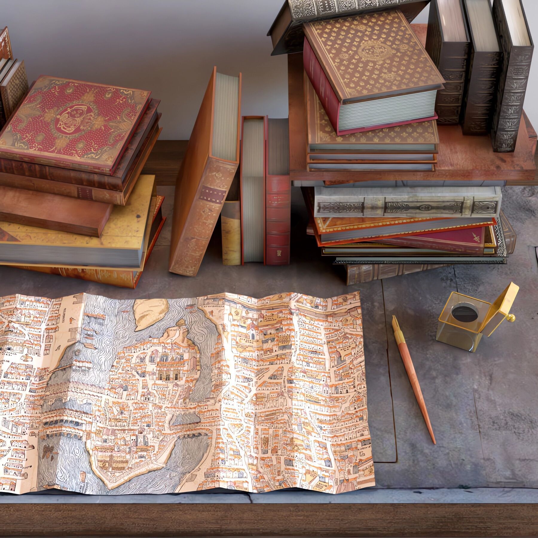 Livres anciens Free 3D model_2