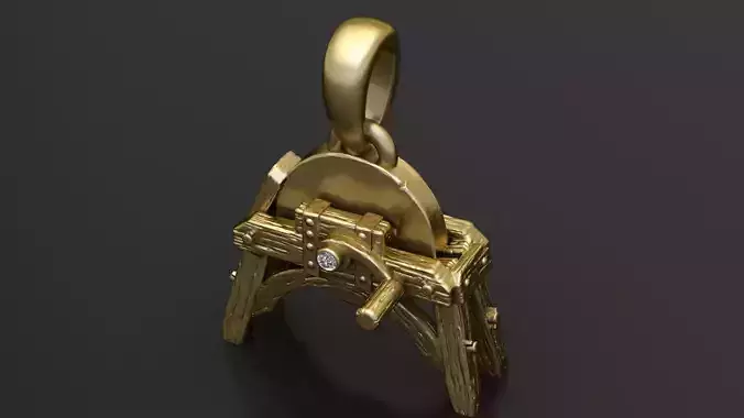 gold tool pendant   3D printable model 
