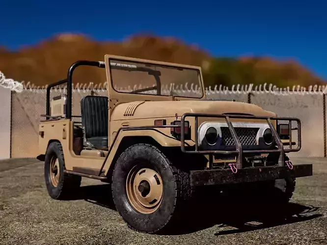 Toyota Land Cruiser FJ 40 Low-poly 3D model