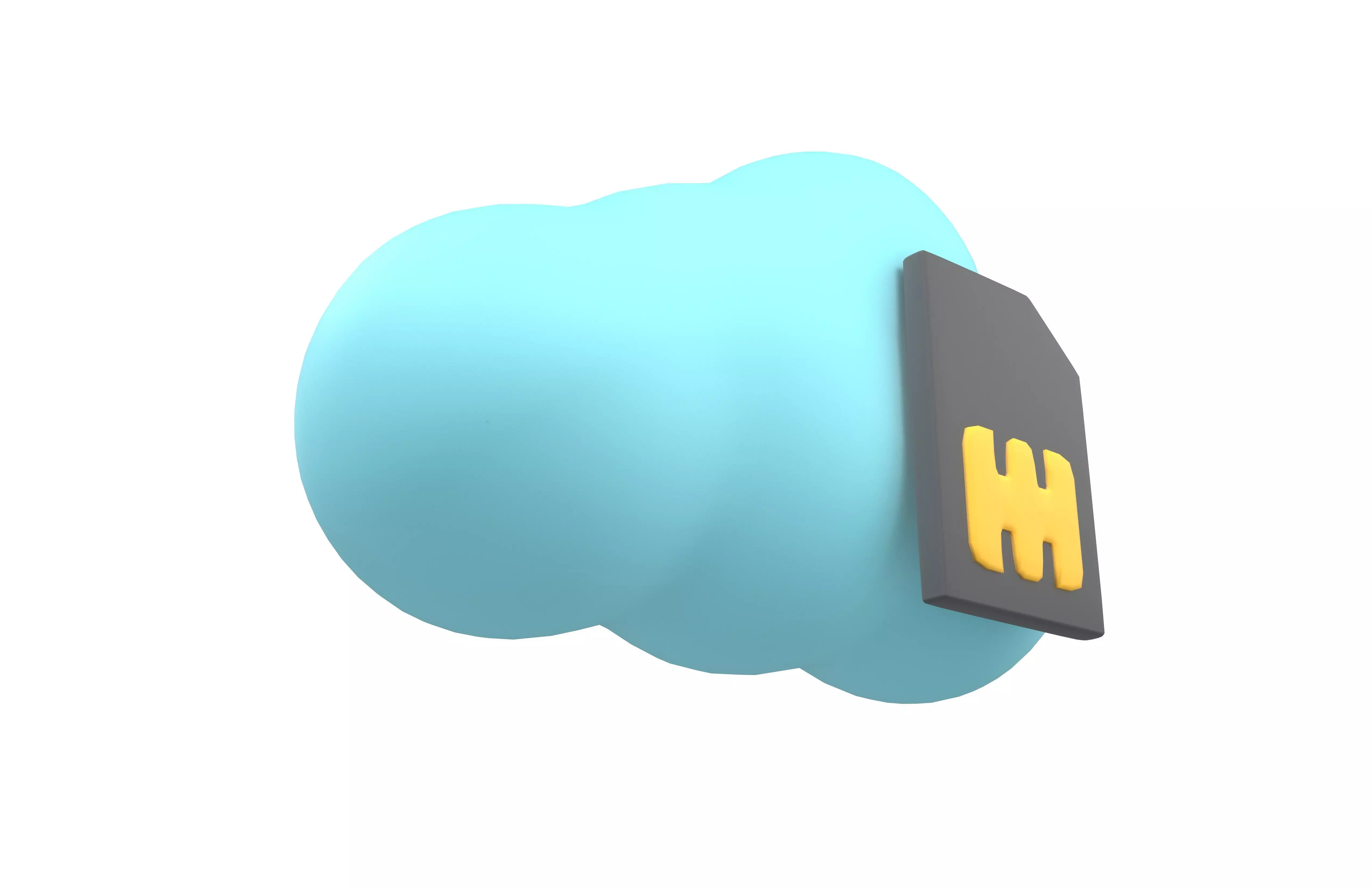 eSim Card Icon v1 003 Low-poly 3D model_3