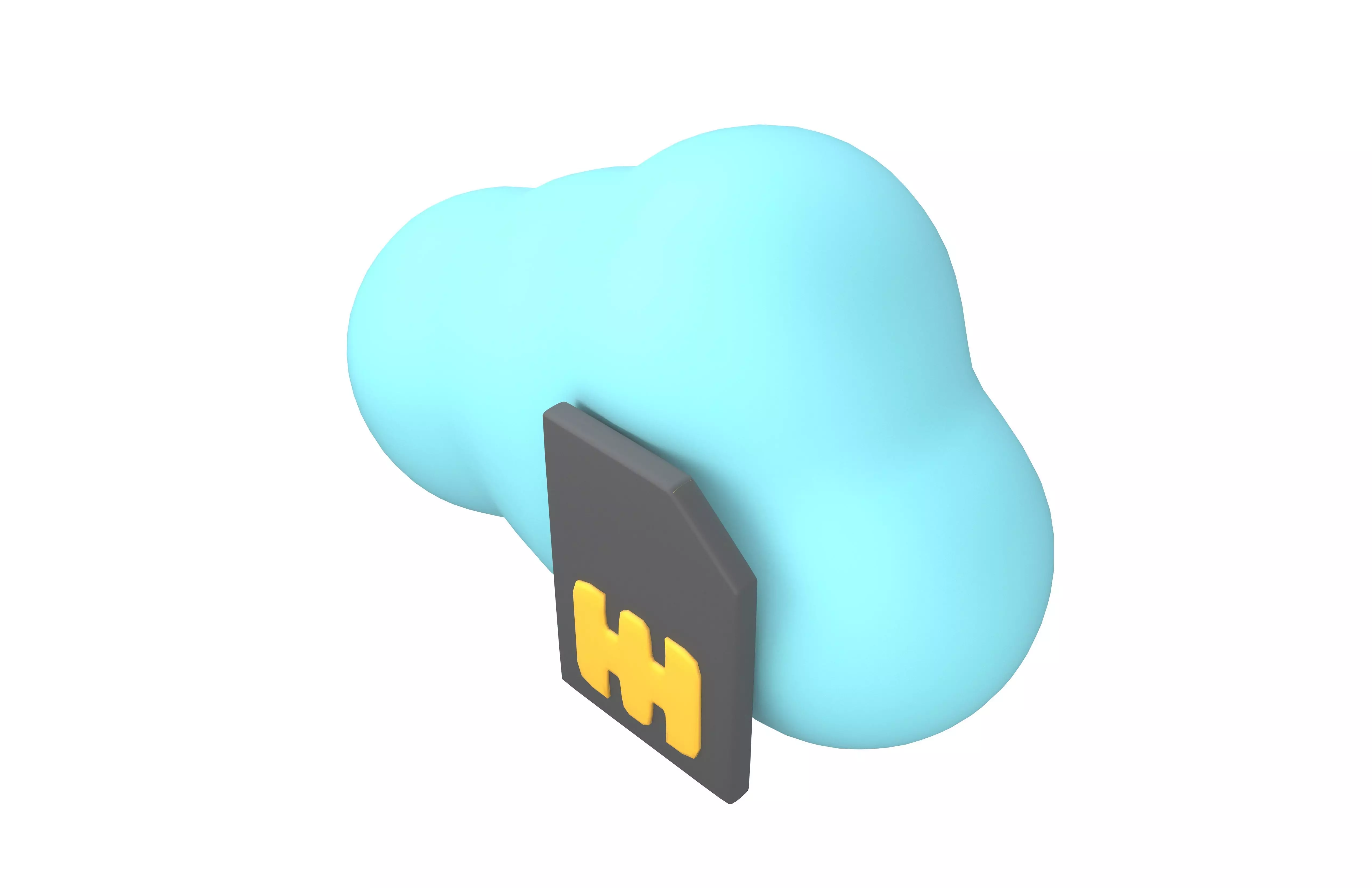 eSim Card Icon v1 003 Low-poly 3D model_2