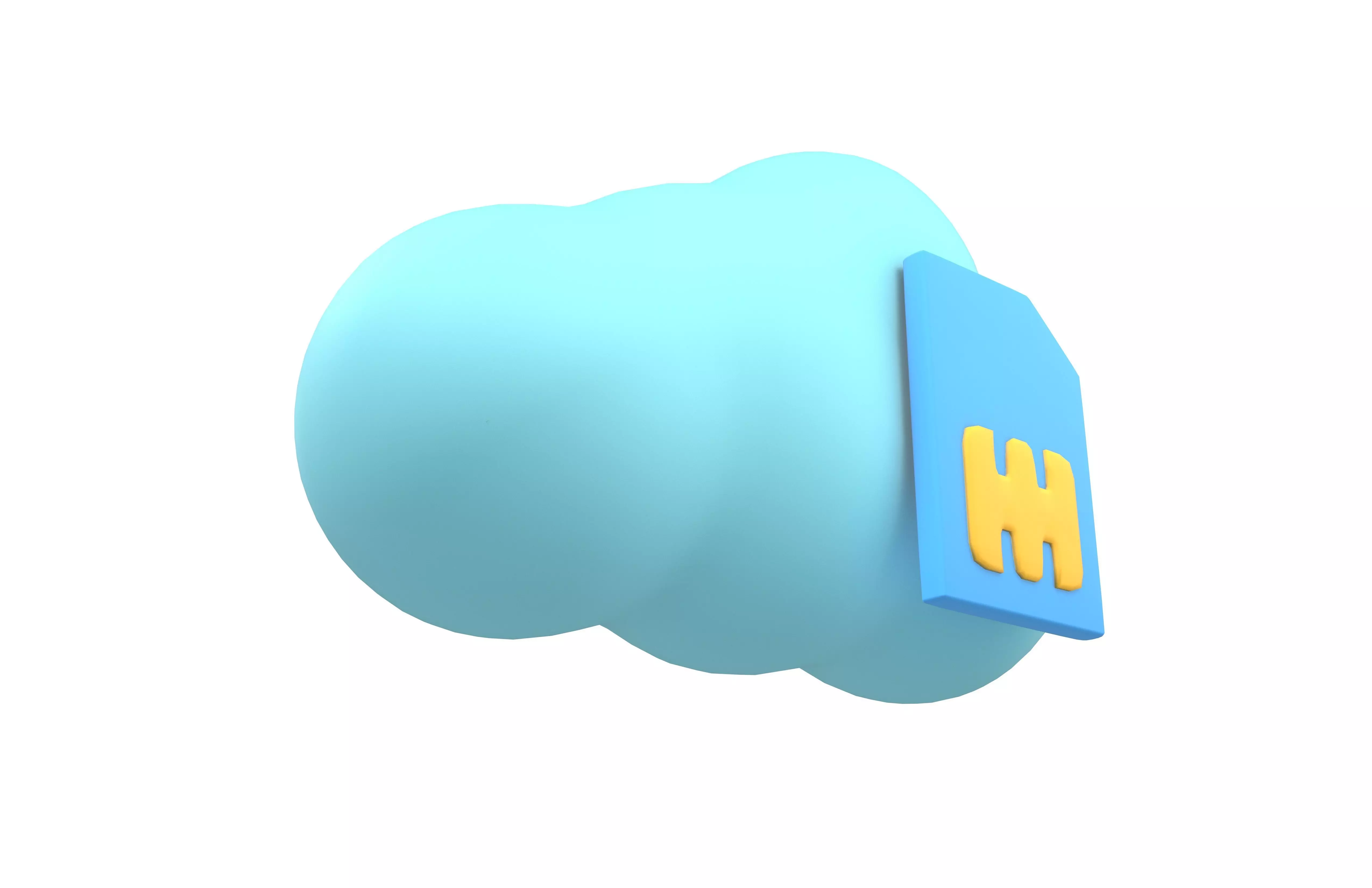 eSim Card Icon v1 002 Low-poly 3D model_3