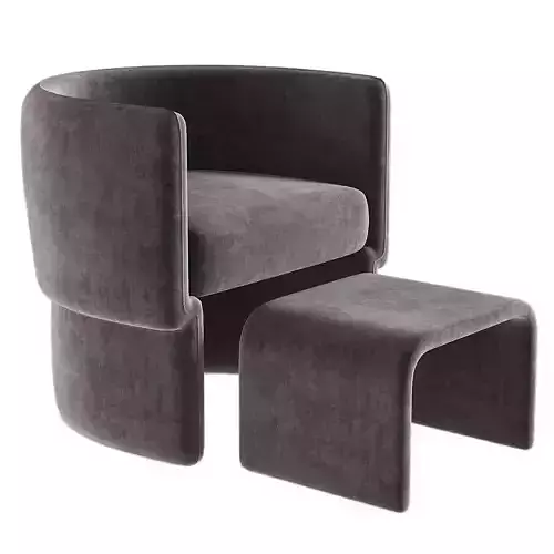 Armchair with foorstool