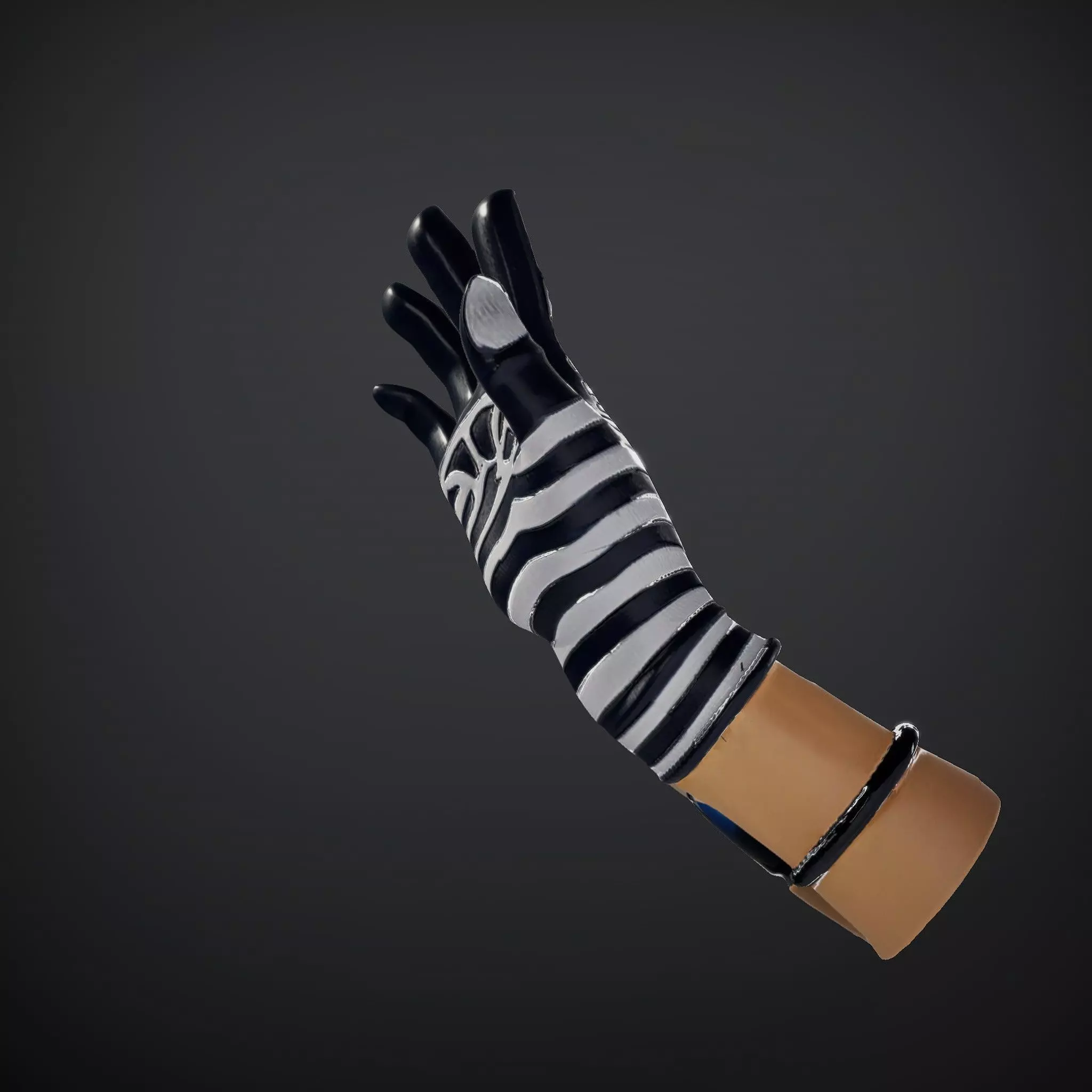 Striped Nautical Glove Model Pack Low-poly 3D model_33