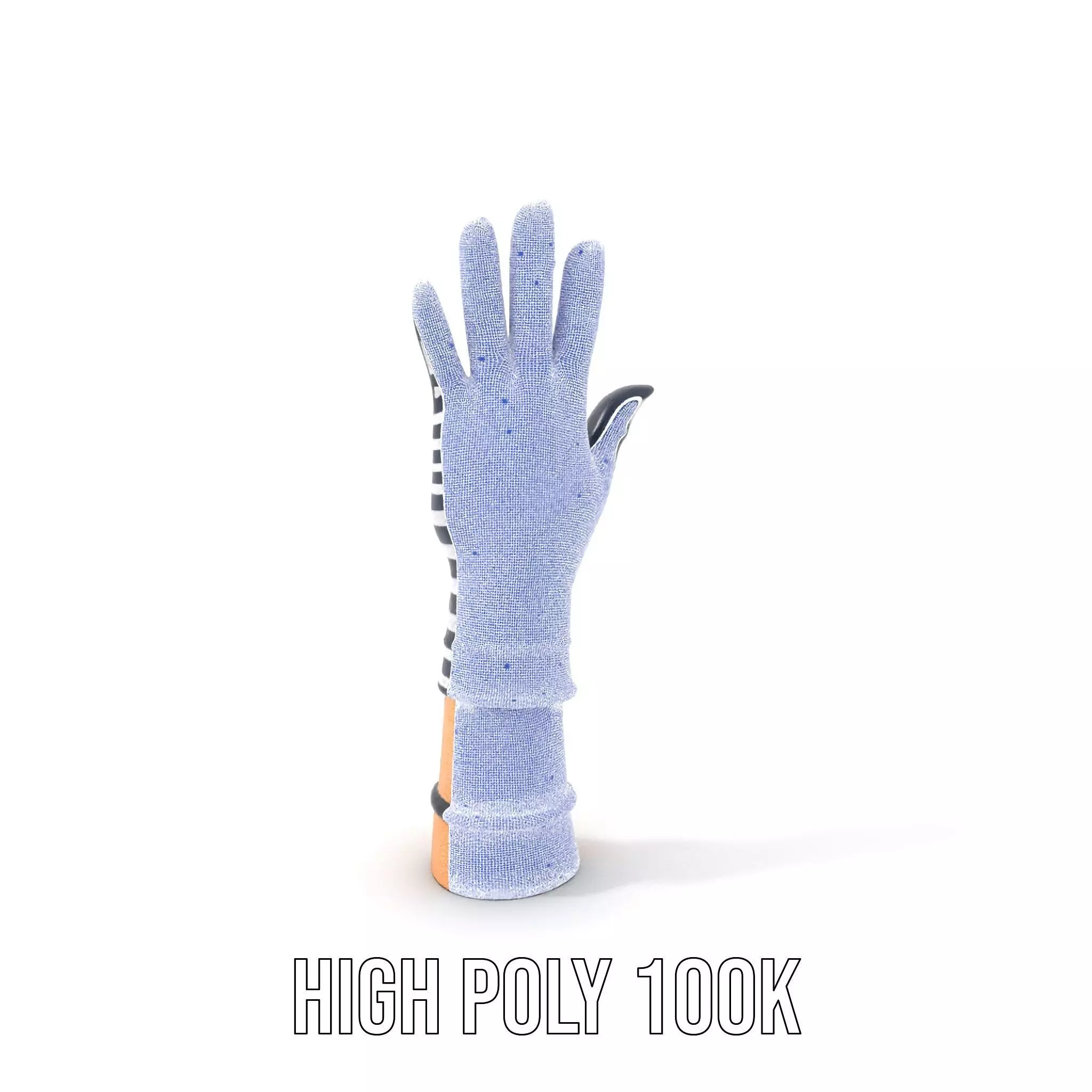 Striped Nautical Glove Model Pack Low-poly 3D model_4