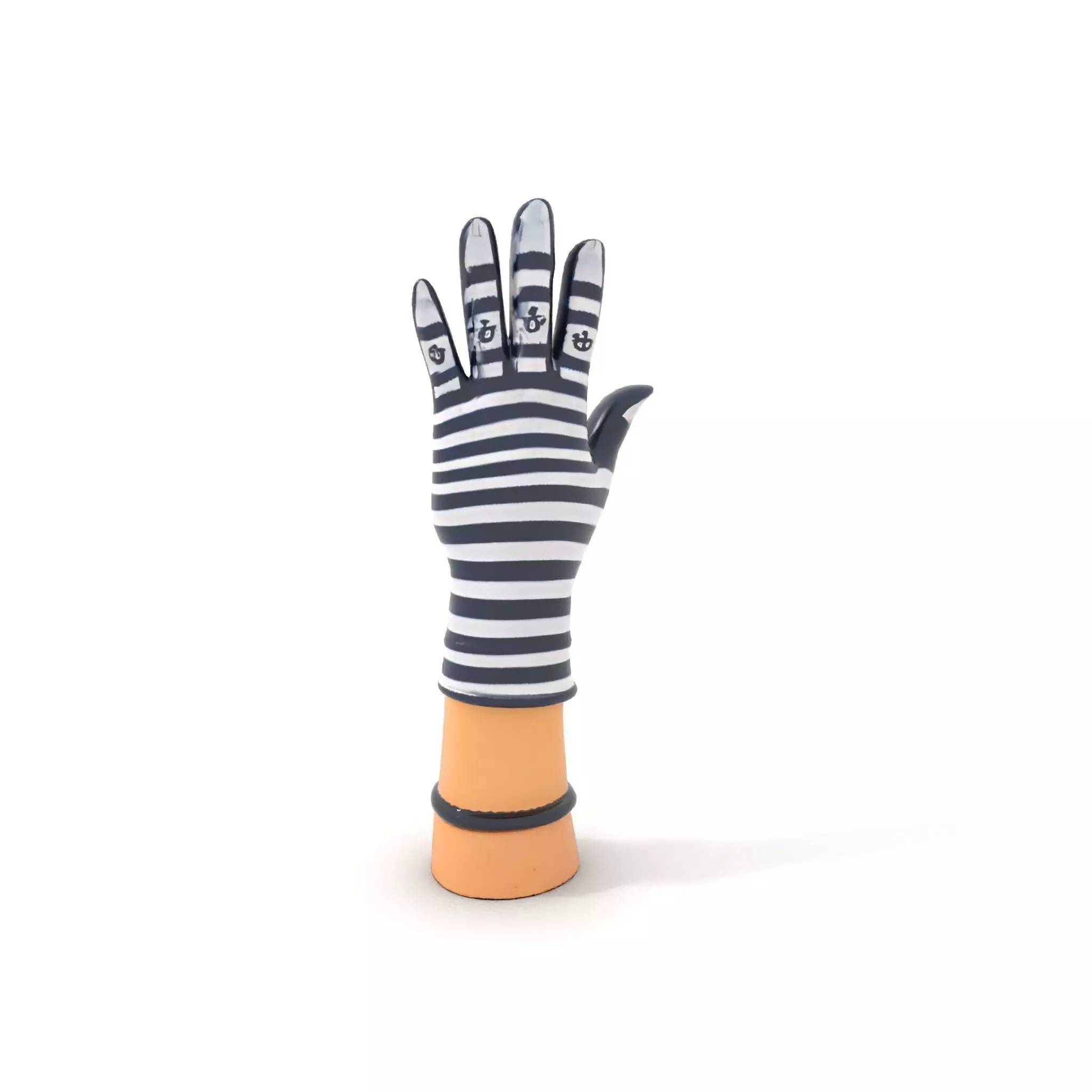 Striped Nautical Glove Model Pack Low-poly 3D model_6