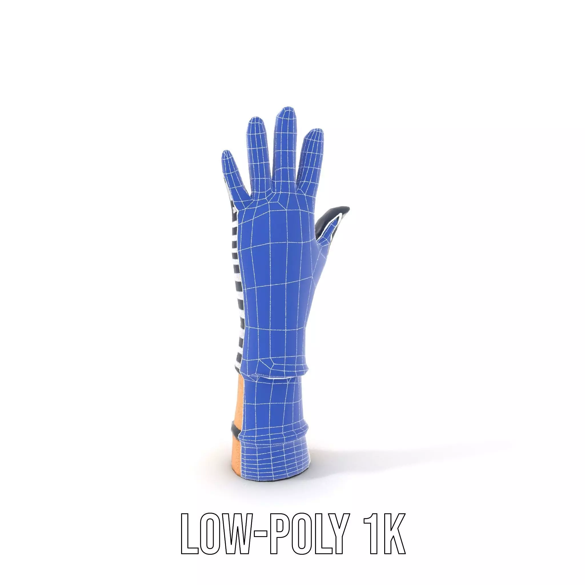 Striped Nautical Glove Model Pack Low-poly 3D model_22