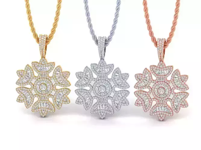Snowflake Pendant 3D print model