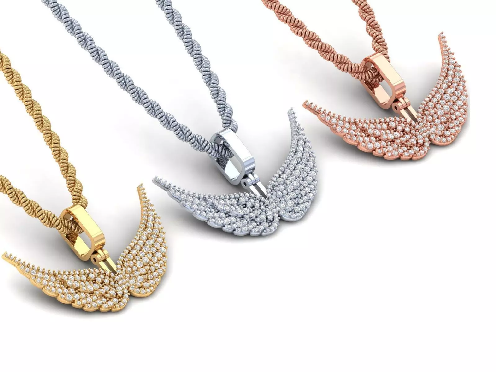 Small Wings 3d Pendant 3D print model_1