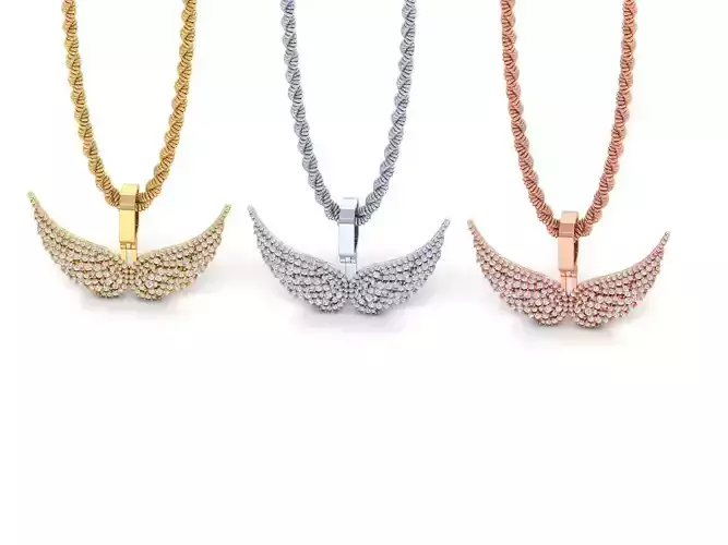 Small Wings 3d Pendant