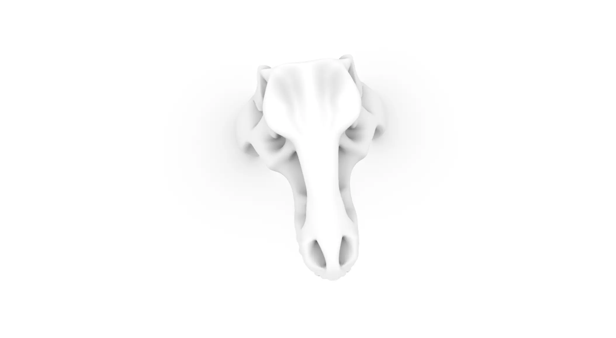 T-Rex Skull Ring 3D print model_8
