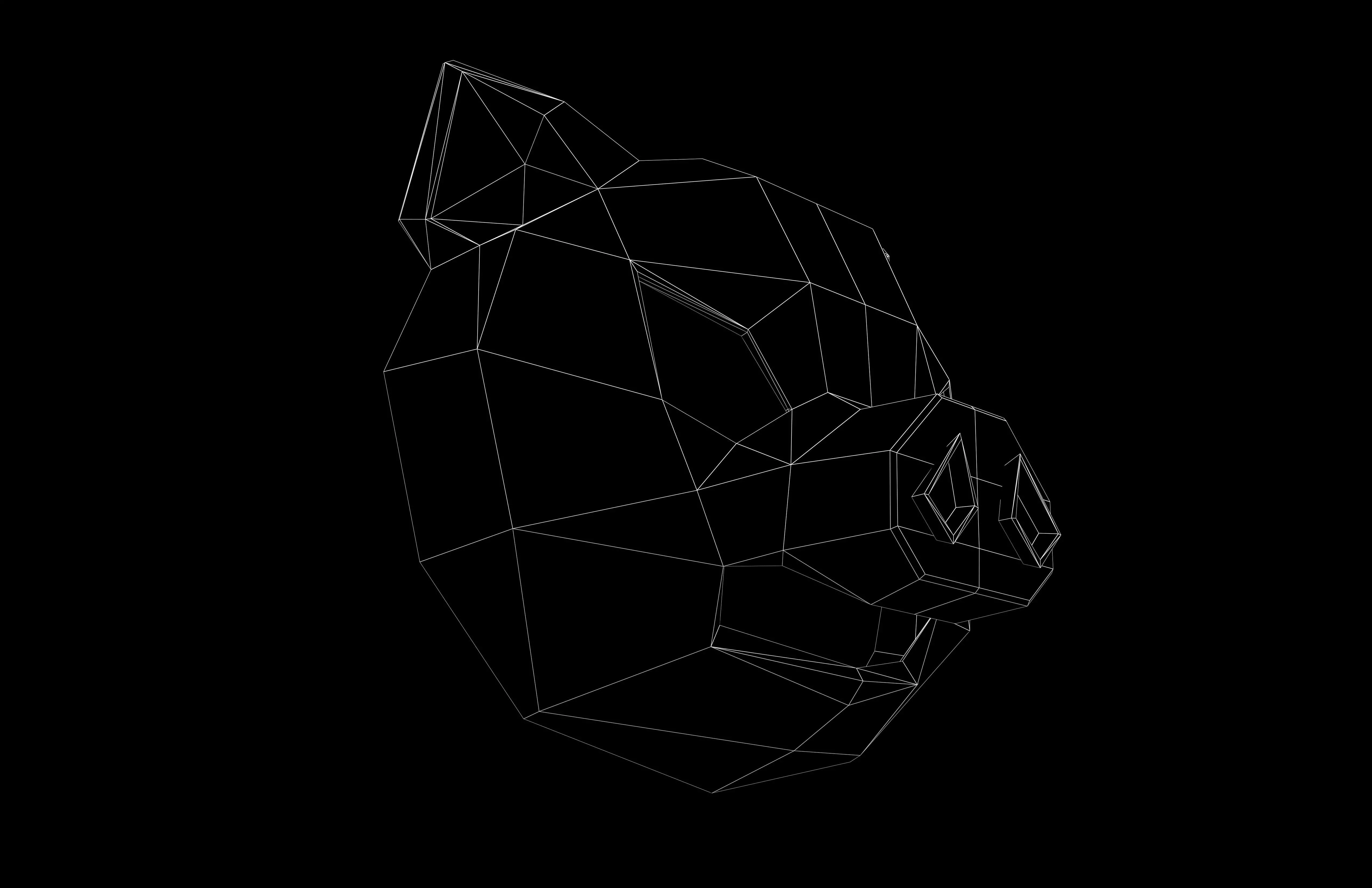 Lowpoly Pig Mask V1 002 Low-poly 3D model_7