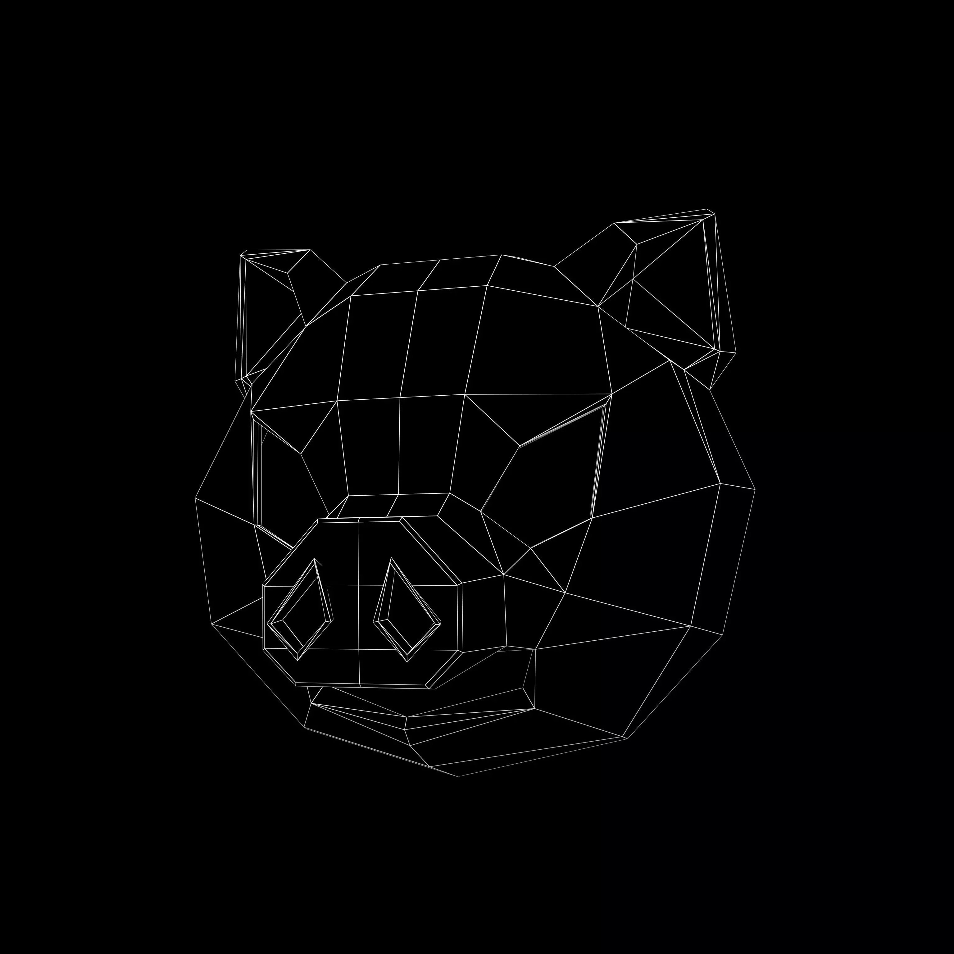Lowpoly Pig Mask V1 002 Low-poly 3D model_4