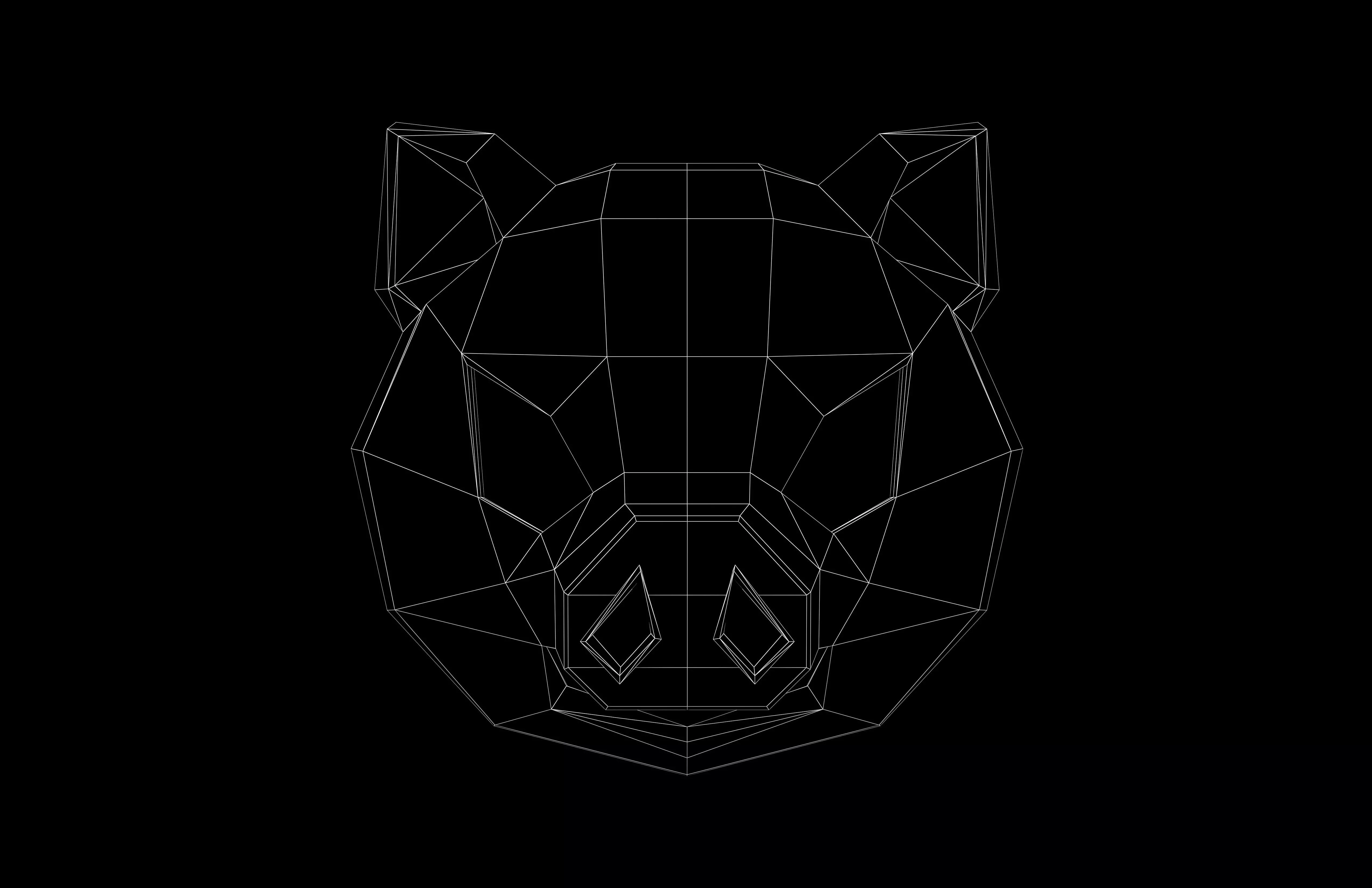 Lowpoly Pig Mask V1 002 Low-poly 3D model_5