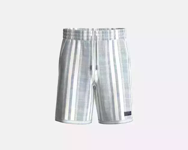 Mens shorts with stripe fabric and detailing