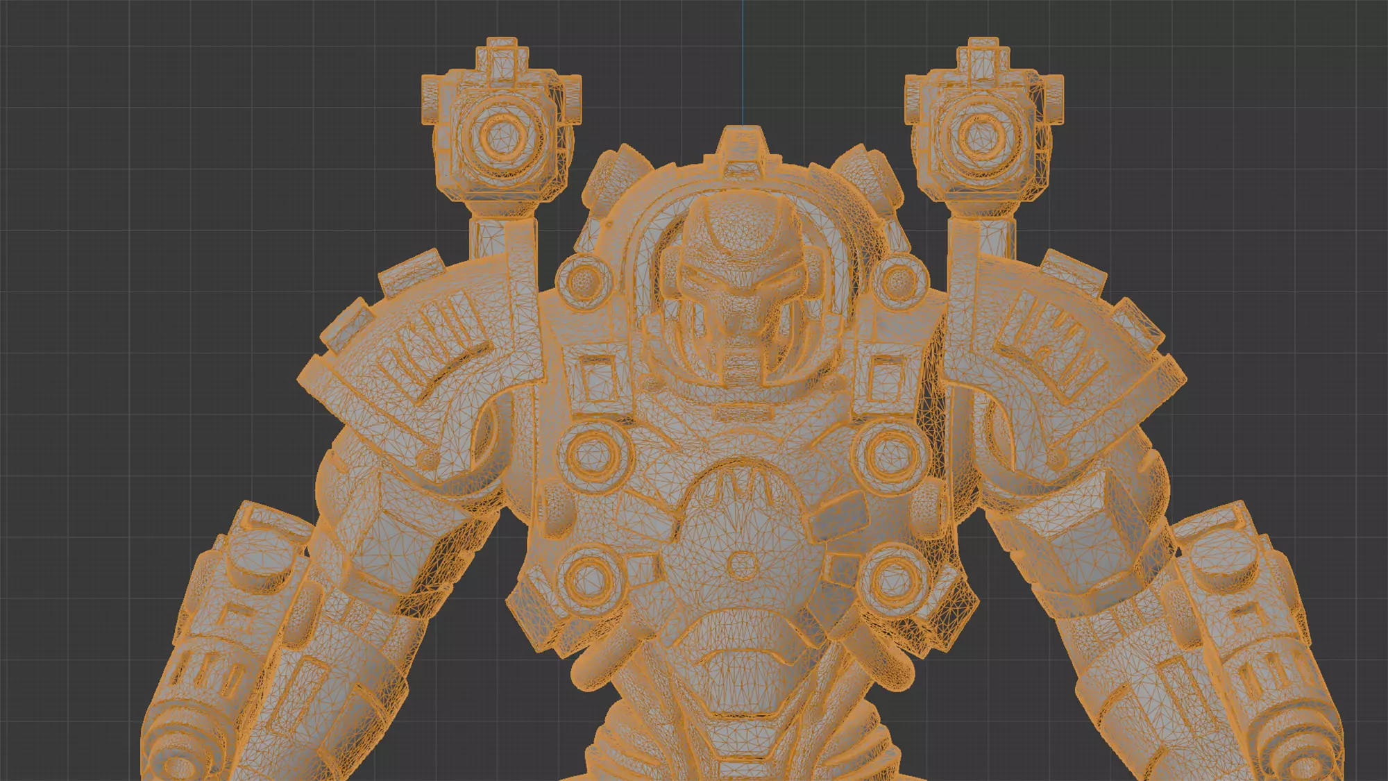 Sci-Fi Robot Assassin Printable 3D Character 3D print model_7