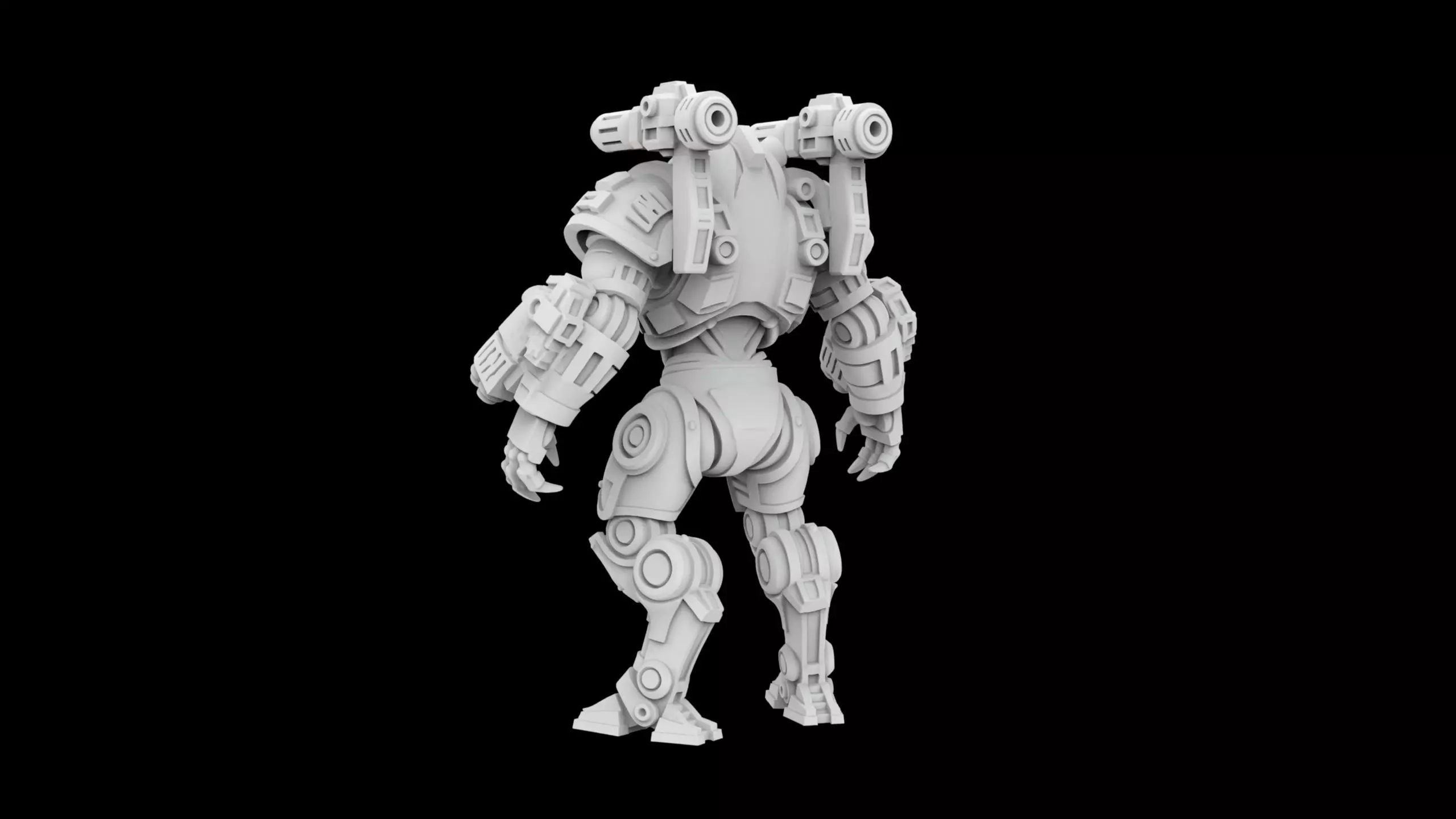 Sci-Fi Robot Assassin Printable 3D Character 3D print model_3