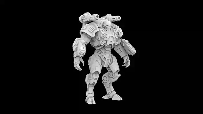 Sci-Fi Robot Assassin Printable 3D Character