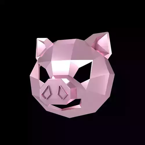Lowpoly Pig Mask V1 003