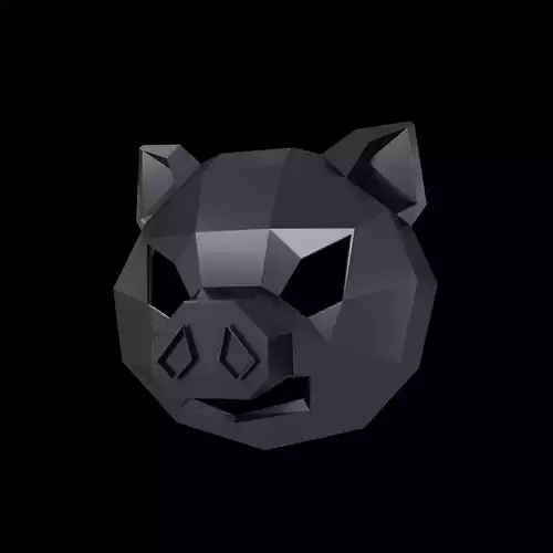 Lowpoly Pig Mask V1 004
