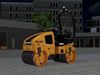 Road Roller Version-1 Yellow Low-poly 3D model_1