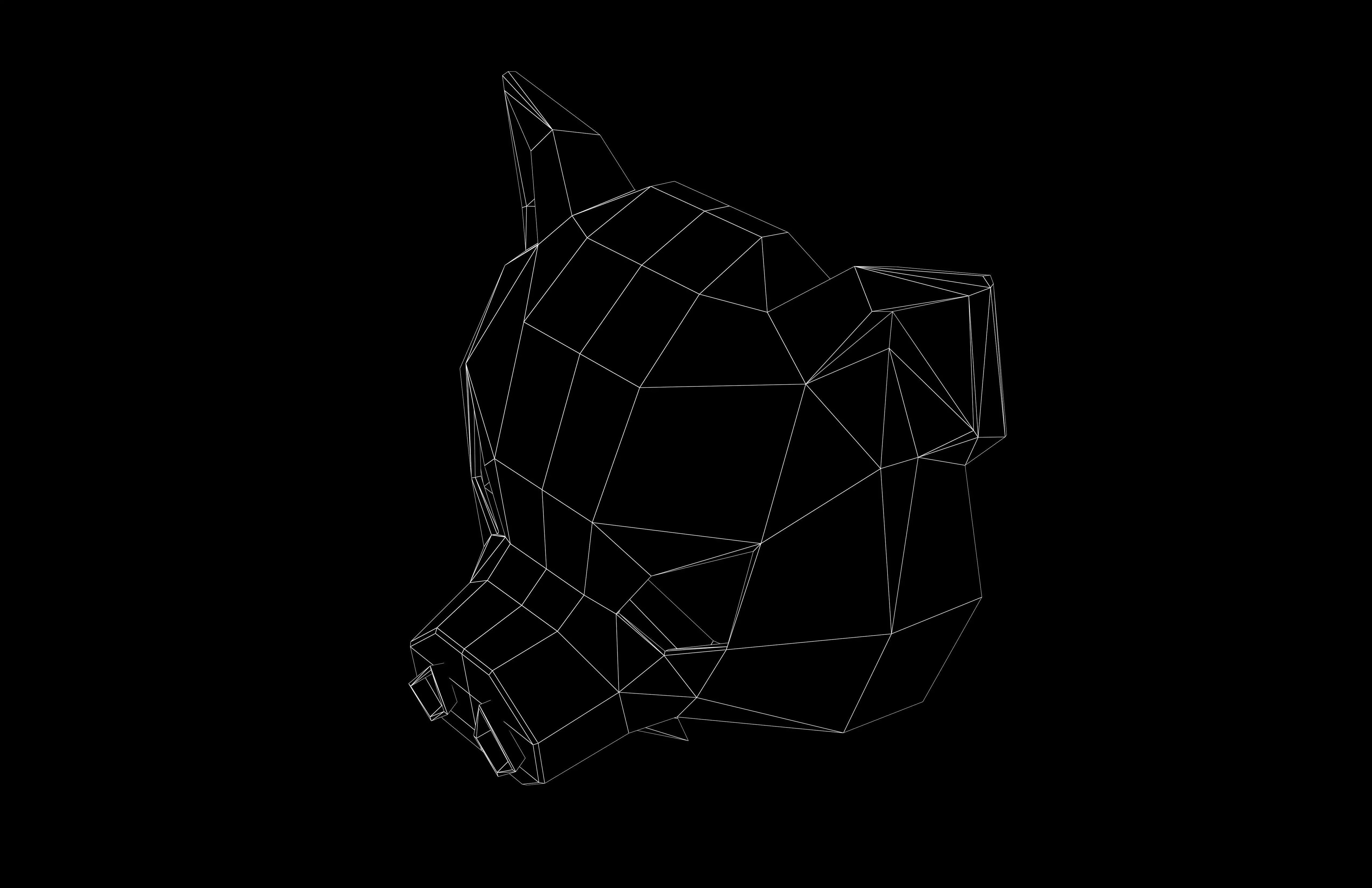 Lowpoly Pig Mask V1 005 Low-poly 3D model_6