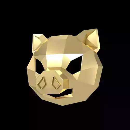 Lowpoly Pig Mask V1 005