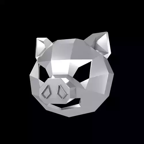 Lowpoly Pig Mask V1 006