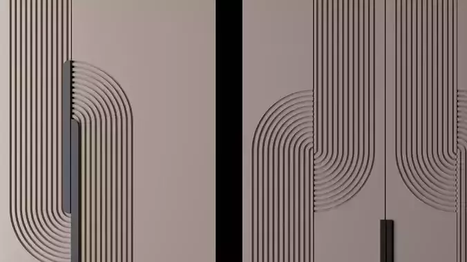 CNC Door Design  Modern Bedroom Panel