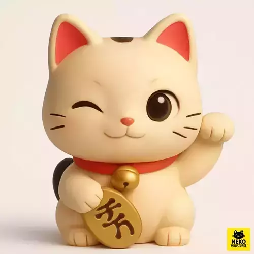 Lucky Neko Maneki Cute Cat 3D print model