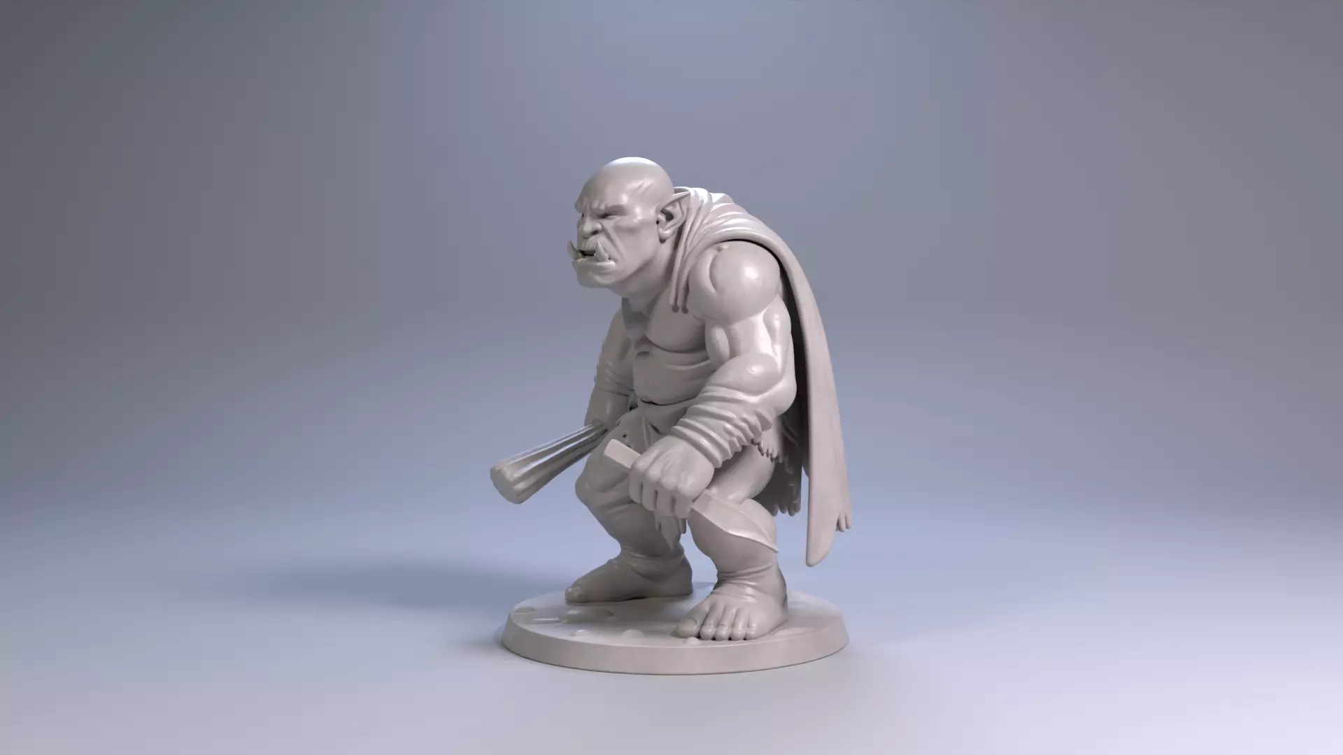 Mountain Troll 3D Printable Fantasy Monster Free 3D print model_17