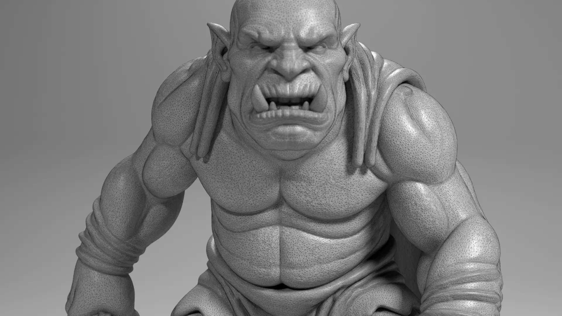 Mountain Troll 3D Printable Fantasy Monster Free 3D print model_12