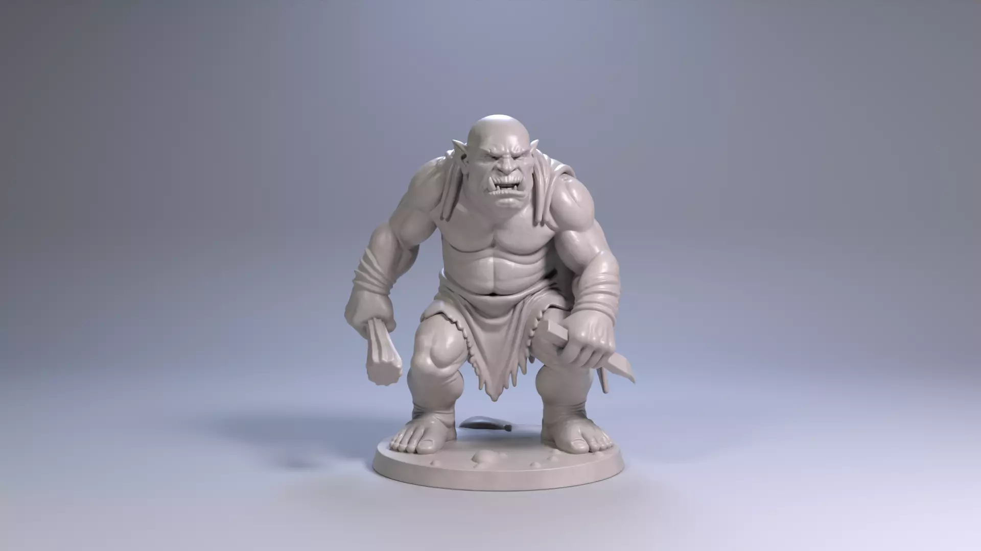Mountain Troll 3D Printable Fantasy Monster Free 3D print model_23