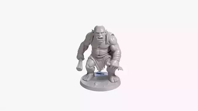 Mountain Troll 3D Printable Fantasy Monster