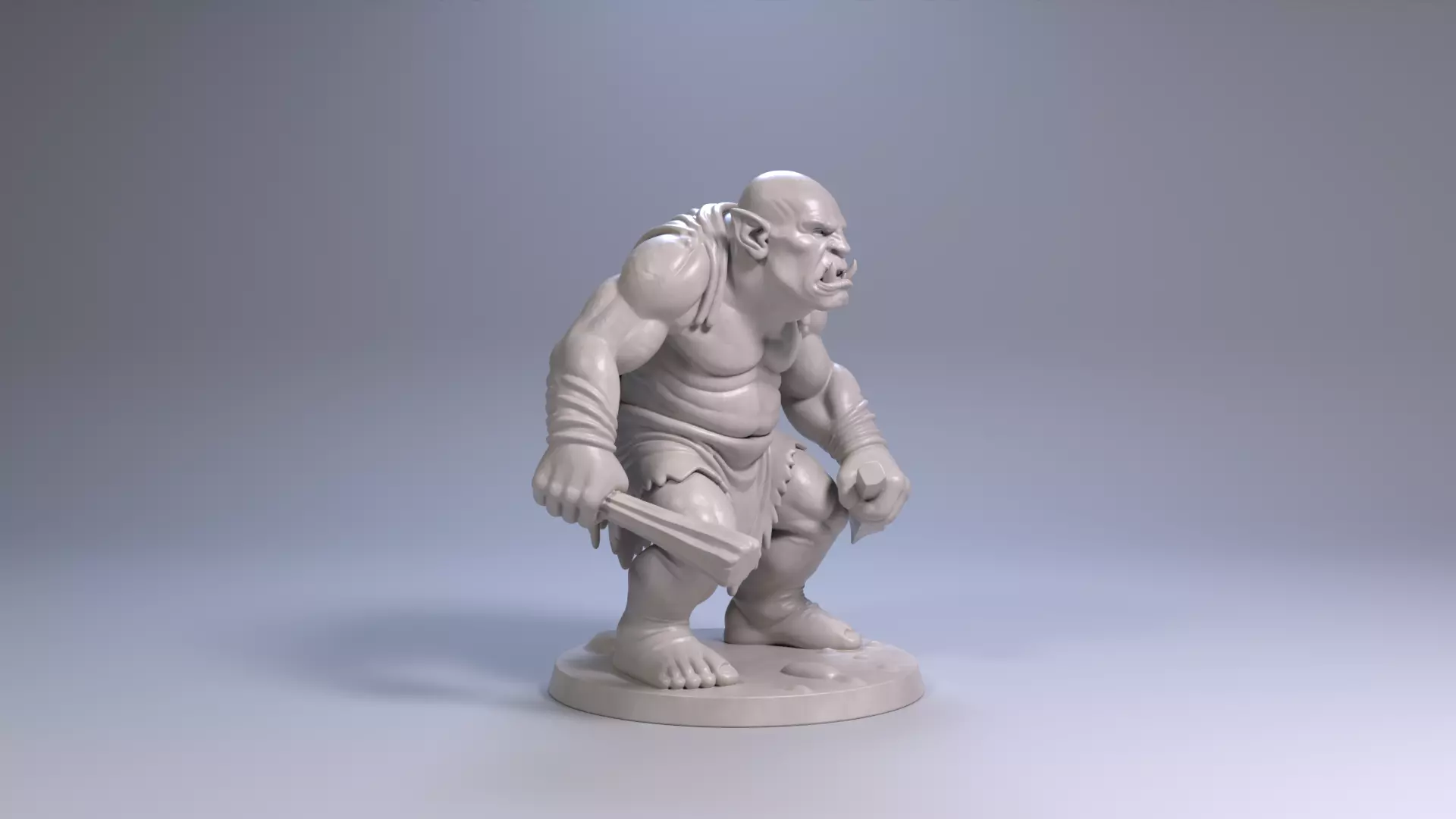 Mountain Troll 3D Printable Fantasy Monster Free 3D print model_19